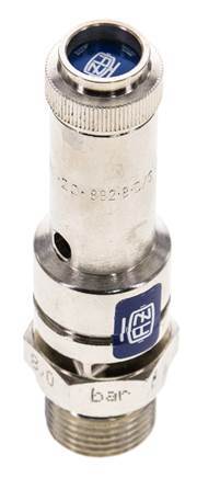 G 3/8'' Nickel-plated Brass Pre-Set Safety Valve 14 bar (203.06 psi) DN 8