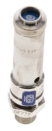 G 1/4'' Nickel-plated Brass Pre-Set Safety Valve 21 bar (304.58 psi) DN 8