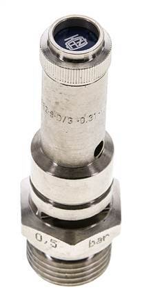 G 1/2'' Nickel-plated Brass Pre-Set Safety Valve 8 bar (116.03 psi) DN 8