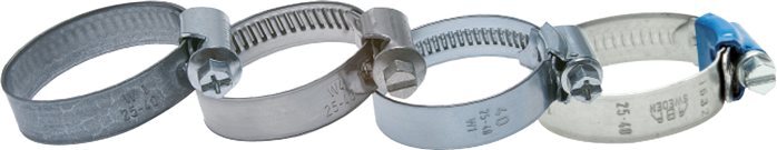 150 - 170 mm Hose Clamp with a Galvanised Steel 12 mm band - Aba [2 Pieces]