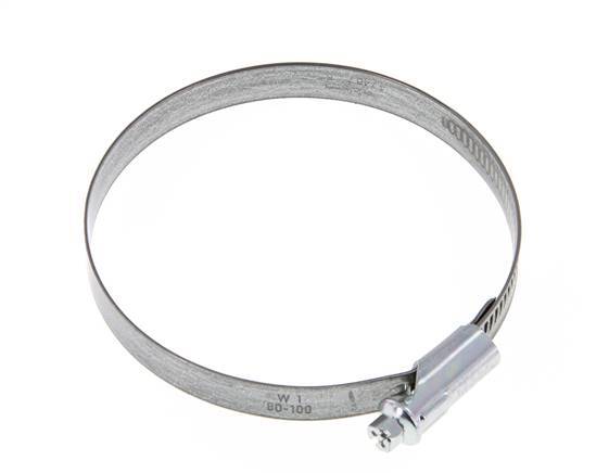 80 - 100 mm Hose Clamp with a Galvanised Steel 12 mm band - Norma [5 Pieces]