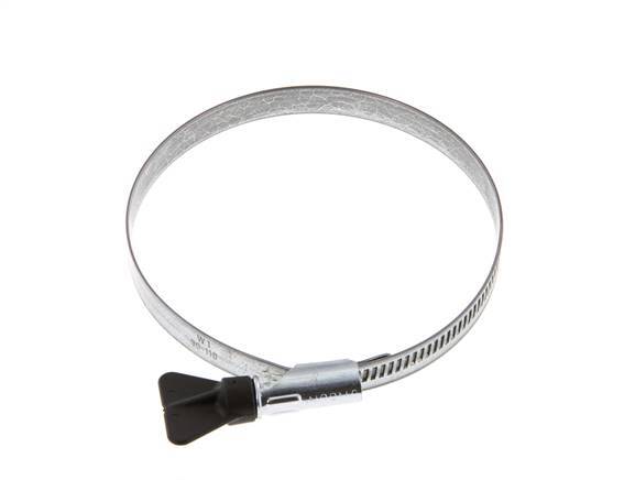 90 - 110 mm Hose Clamp with a Galvanised Steel 12 mm band With Butterfly Handle - Norma [2 Pieces]