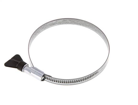 90 - 110 mm Hose Clamp with a Galvanised Steel 12 mm band With Butterfly Handle - Norma [2 Pieces]
