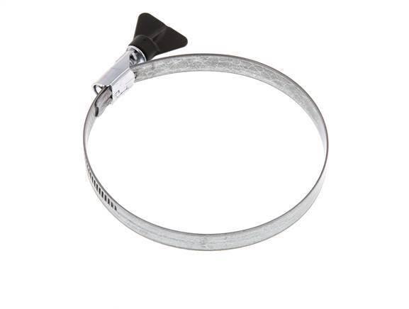 90 - 110 mm Hose Clamp with a Galvanised Steel 12 mm band With Butterfly Handle - Norma [2 Pieces]