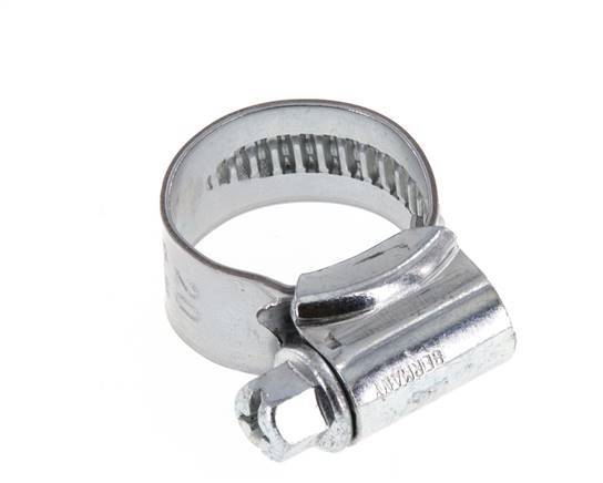 12 - 20 mm Hose Clamp with a Galvanised Steel 12 mm band - Ideal [10 Pieces]