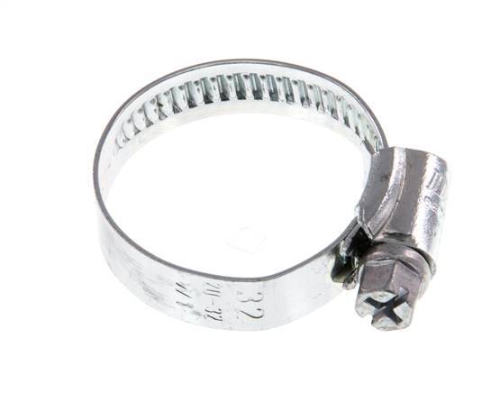 20 - 32 mm Hose Clamp with a Galvanised Steel 9 mm band - Ideal [10 Pieces]