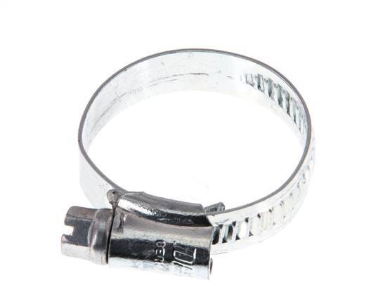 20 - 32 mm Hose Clamp with a Galvanised Steel 9 mm band - Ideal [10 Pieces]