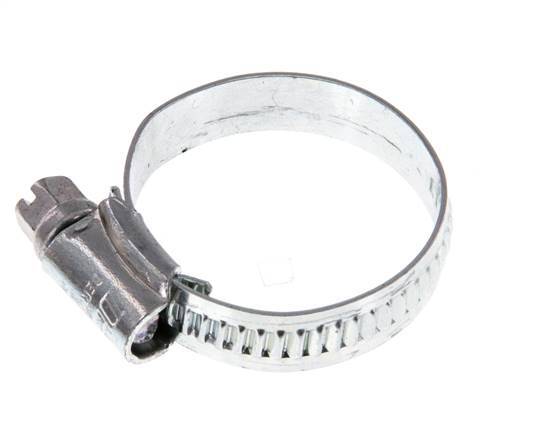 20 - 32 mm Hose Clamp with a Galvanised Steel 9 mm band - Ideal [10 Pieces]