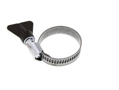 25 - 40 mm Hose Clamp with a Galvanised Steel 12 mm band With Butterfly Handle - Norma [5 Pieces]