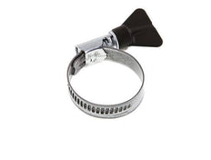 25 - 40 mm Hose Clamp with a Galvanised Steel 12 mm band With Butterfly Handle - Norma [5 Pieces]