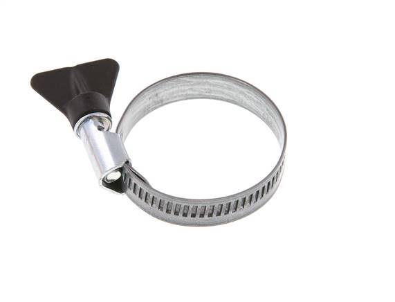 35 - 50 mm Hose Clamp with a Galvanised Steel 12 mm band With Butterfly Handle - Norma [5 Pieces]