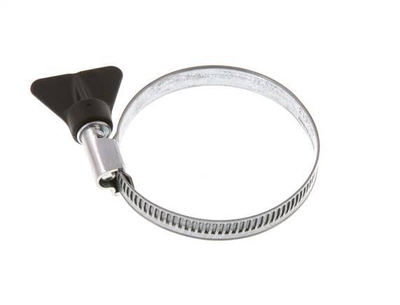 40 - 60 mm Hose Clamp with a Galvanised Steel 9 mm band With Butterfly Handle - Norma [5 Pieces]