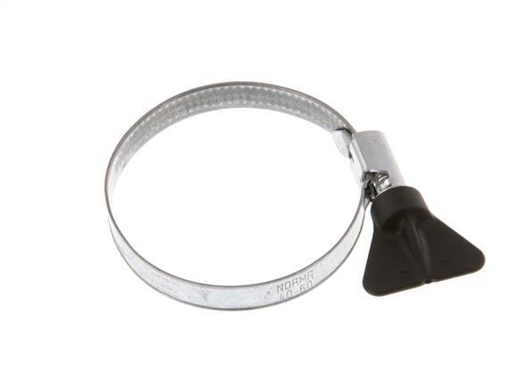 40 - 60 mm Hose Clamp with a Galvanised Steel 9 mm band With Butterfly Handle - Norma [5 Pieces]