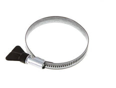 60 - 80 mm Hose Clamp with a Galvanised Steel 12 mm band With Butterfly Handle - Norma [5 Pieces]