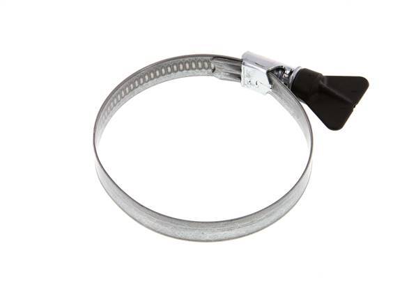 60 - 80 mm Hose Clamp with a Galvanised Steel 12 mm band With Butterfly Handle - Norma [5 Pieces]