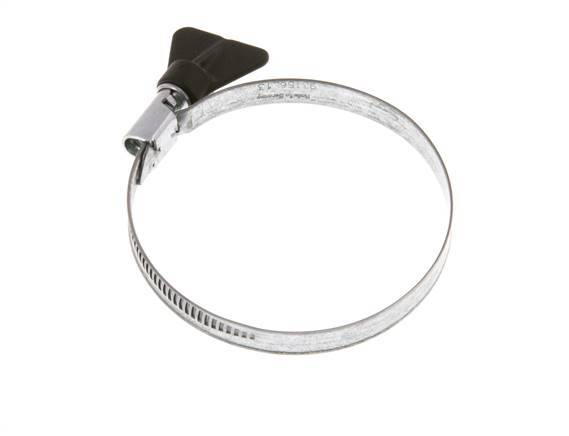 60 - 80 mm Hose Clamp with a Galvanised Steel 9 mm band With Butterfly Handle - Norma [5 Pieces]