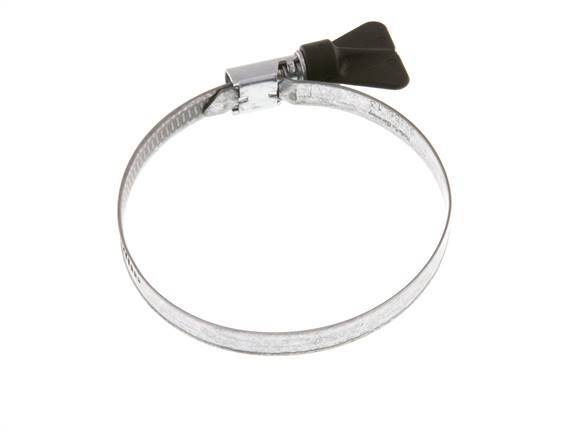 60 - 80 mm Hose Clamp with a Galvanised Steel 9 mm band With Butterfly Handle - Norma [5 Pieces]