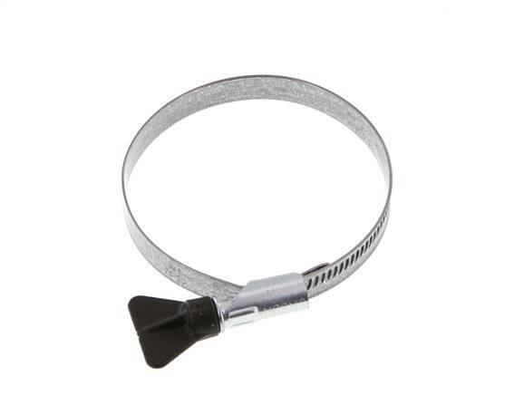 70 - 90 mm Hose Clamp with a Galvanised Steel 12 mm band With Butterfly Handle - Norma [2 Pieces]