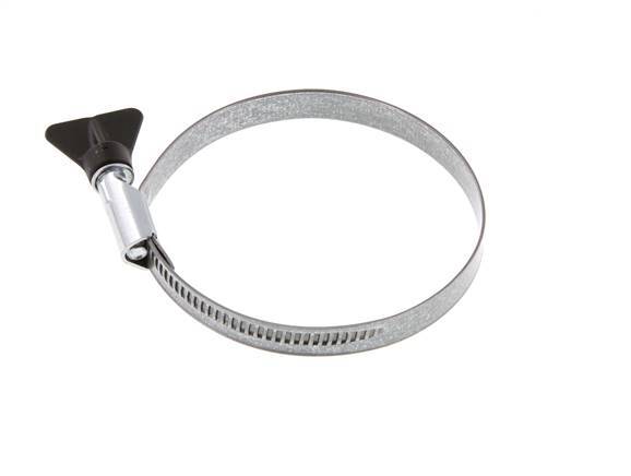 70 - 90 mm Hose Clamp with a Galvanised Steel 12 mm band With Butterfly Handle - Norma [2 Pieces]