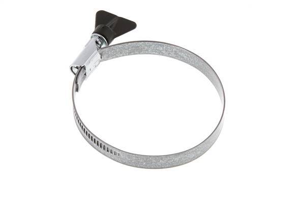 70 - 90 mm Hose Clamp with a Galvanised Steel 12 mm band With Butterfly Handle - Norma [2 Pieces]