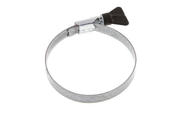70 - 90 mm Hose Clamp with a Galvanised Steel 12 mm band With Butterfly Handle - Norma [2 Pieces]