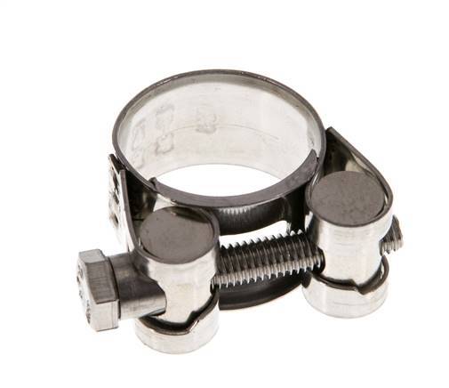 abrazadera de manguera de 23 - 25 mm con banda de acero inoxidable 304 de 18 mm - Norma