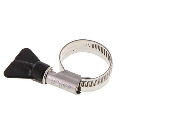 20 - 32 mm Hose Clamp with a Stainless Steel 304 12 mm band With Butterfly Handle - Norma [2 Pieces]