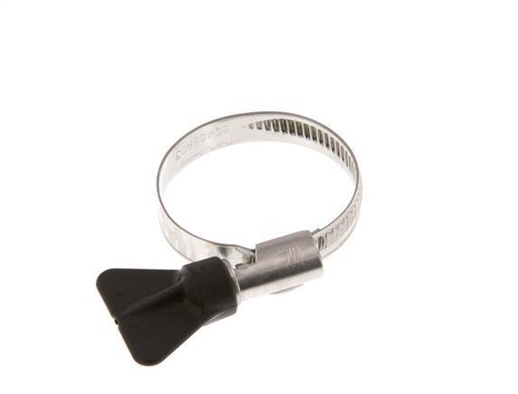 25 - 40 mm Hose Clamp with a Stainless Steel 304 9 mm band With Butterfly Handle - Norma [2 Pieces]