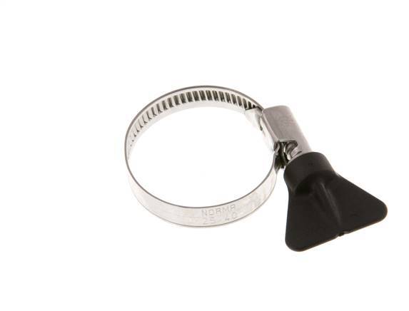 25 - 40 mm Hose Clamp with a Stainless Steel 304 9 mm band With Butterfly Handle - Norma [2 Pieces]