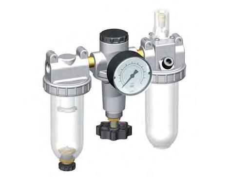 FRL 3-Part G3/8'' 600 l/min 0.5-10.0bar/7-145psi Semi-Auto Polycarbonate Standard 1