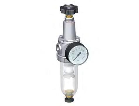 Filter-Regulator G1/4'' 900 l/min 0.2-6.0bar/3-87psi Semi-Auto Polycarbonate Standard 1
