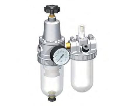 FRL 2 Partes G1/2'' 800l/min 0.5-10.0bar/7-145psi Auto Policarbonato Estándar 2