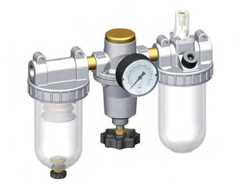 FRL 3-Part G1/2'' 1400 l/min 0.5-10.0bar/7-145psi Auto Protective Cage Polycarbonate Standard 2