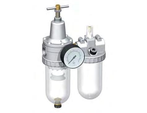 FRL 2-Part G1/2'' 2100 l/min 0.5-10.0bar/7-145psi Auto (Closed Without Pressure) Polycarbonate Standard 3