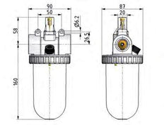 Lubricador G3/4'' Metálico Estándar 3