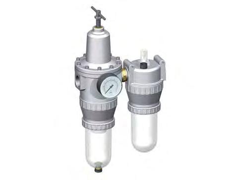 FRL 2-Part G3/4'' 4000 l/min 0.5-10.0bar/7-145psi Auto Polycarbonate Standard 5