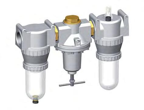 FRL 3-Part G1 1/2'' 4900 l/min 0.5-10.0bar/7-145psi Semi-Auto Protective Cage Polycarbonate Standard 5