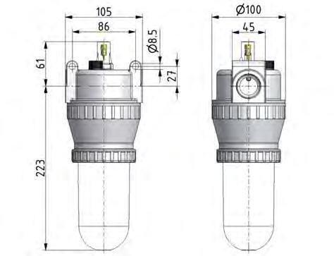 Lubricator G1'' Polycarbonate Standard 5
