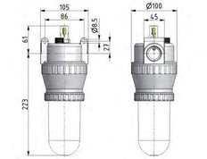 Lubricator G1'' Polycarbonate Standard 5