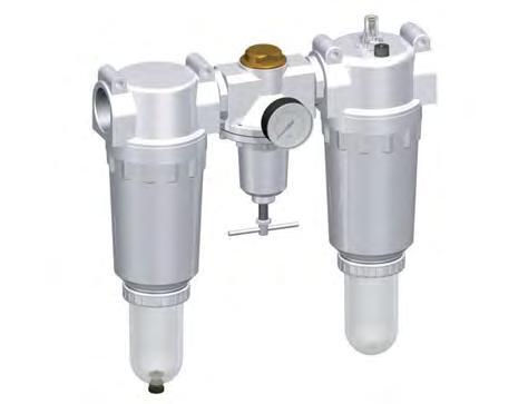 FRL 3 Partes G2'' 18500l/min 0.5-10.0bar/7-145psi Semi-Auto Policarbonato Estándar 8