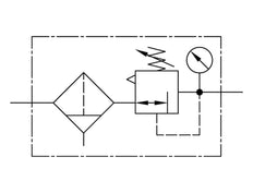 Filter-Regulator G3/8'' 1500 l/min 0.2-6.0bar/3-87psi Semi-Auto Protective Cage Polycarbonate Standard 2
