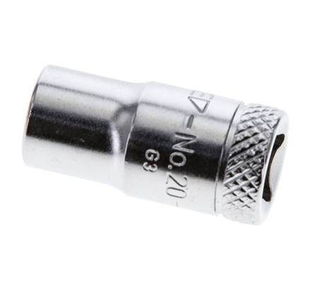 inserto de vaso de 1/4" Gedore para tornillos hexagonales exteriores de 7 mm