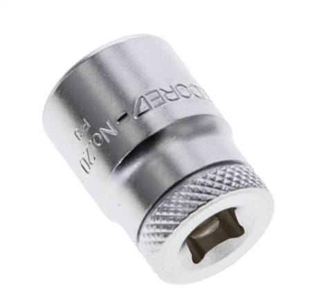 inserto de vaso de 1/4" Gedore para tornillos hexagonales exteriores de 13 mm