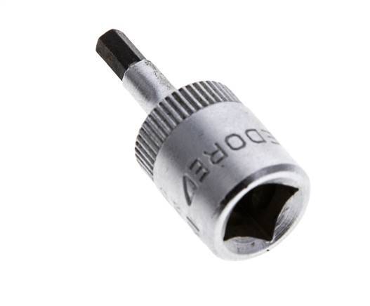 1/4" Gedore 28mm Long Pin Socket Insert for 3 mm Hexagonal Socket Screws