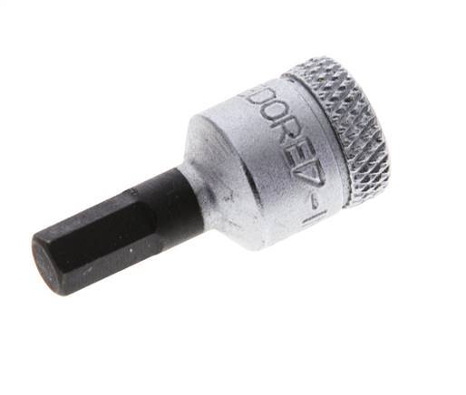 inserción de pasador largo de 1/4" Gedore de 28 mm para tornillos de cabeza hueca hexagonal de 5 mm