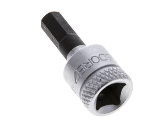 inserción de pasador largo de 1/4" Gedore de 28 mm para tornillos de cabeza hueca hexagonal de 5 mm