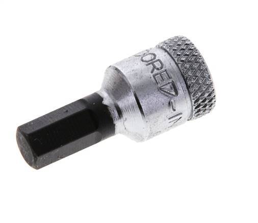 inserción de pasador largo de 1/4" Gedore de 28 mm para tornillos de cabeza hueca hexagonal de 6 mm