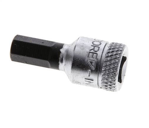 inserción de pasador largo de 1/4" Gedore de 28 mm para tornillos de cabeza hueca hexagonal de 6 mm