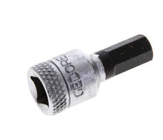 inserción de pasador largo de 1/4" Gedore de 28 mm para tornillos de cabeza hueca hexagonal de 6 mm