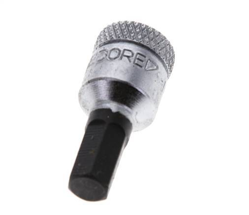 inserción de pasador largo de 1/4" Gedore de 28 mm para tornillos de cabeza hueca hexagonal de 6 mm